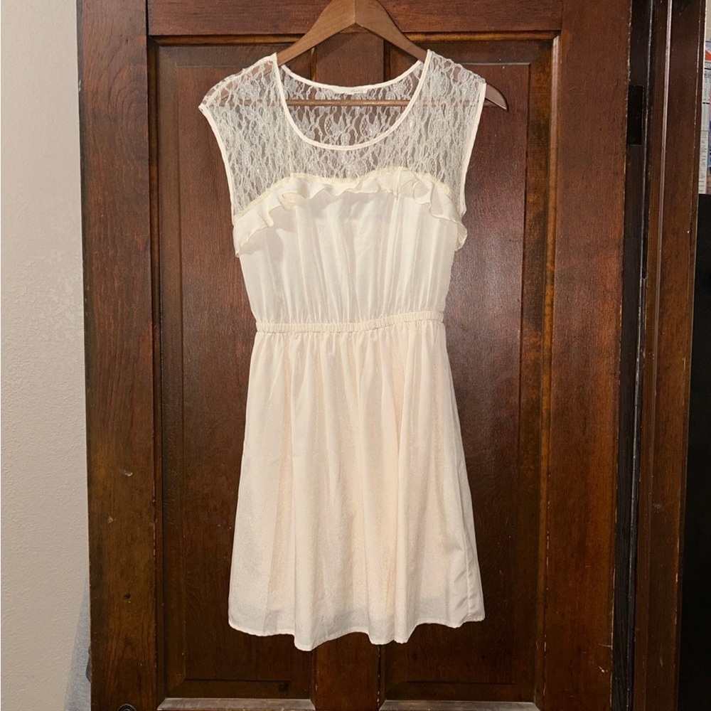 Lush Ivory Lace Dress